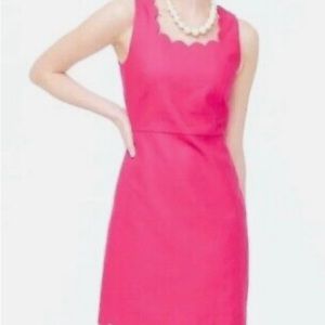 J crew scalloped pink dress